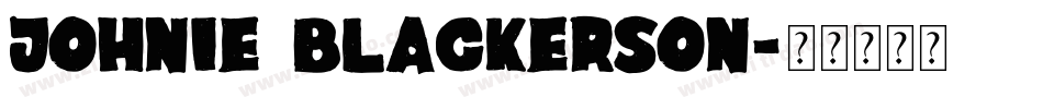 Johnie Blackerson字体转换